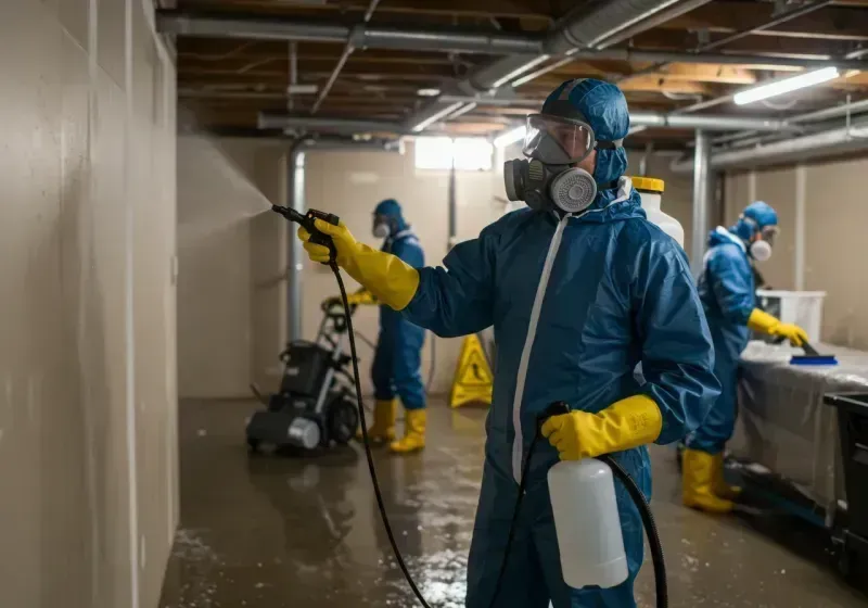 Basement Sanitization and Antimicrobial Treatment process in Quakertown, PA