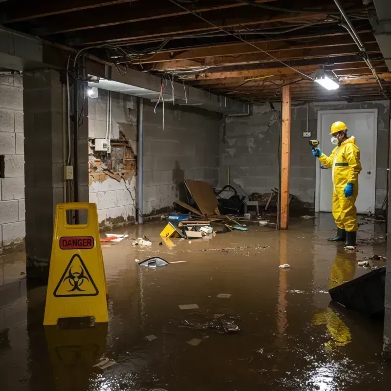 Flooded Basement Electrical Hazard in Quakertown, PA Property